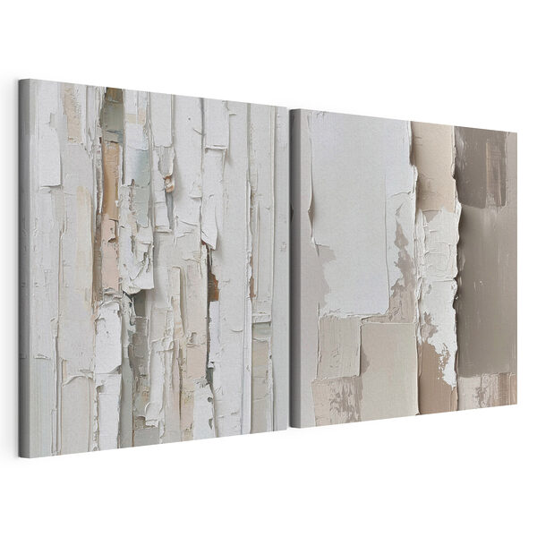 Straturi abstracte de nuanțe delicate Tablou modular pe pânză Straturi abstracte de nuanțe delicate