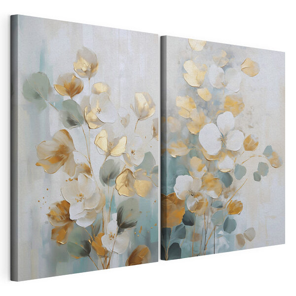 Tablou modular pe pânză - O compoziție florală elegantă, în nuanțe delicate (SKU: m30558) Tablou modular pe pânză Tablou modular pe pânză - O compoziție florală elegantă, în nuanțe delicate (SKU: m30558)