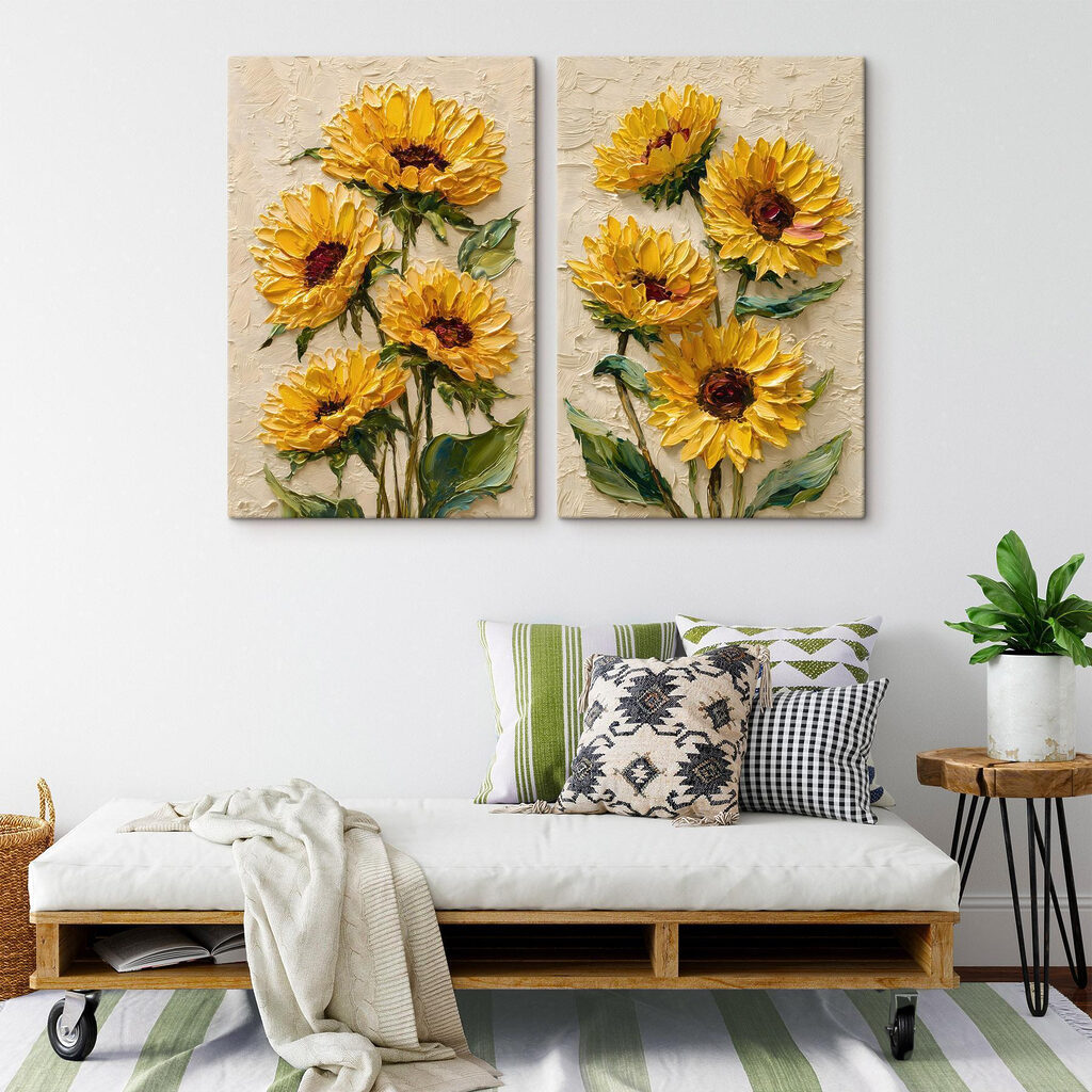 Vibrant sunflowers in full bloom Vibrant sunflowers in full bloom