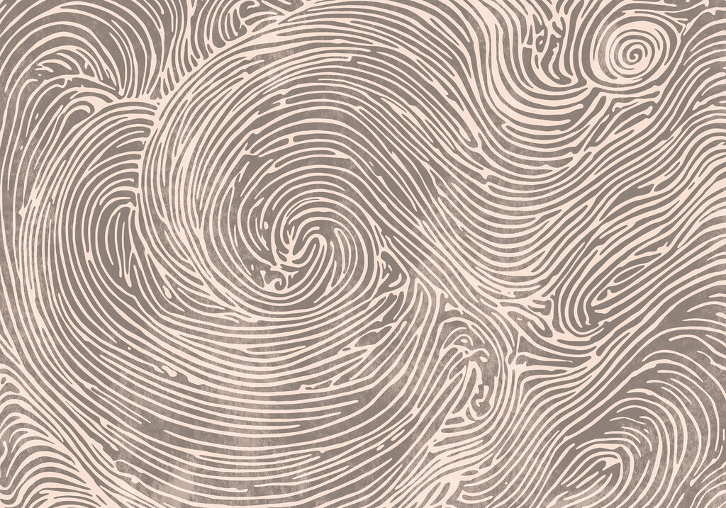 Intricate swirls create flowing patterns