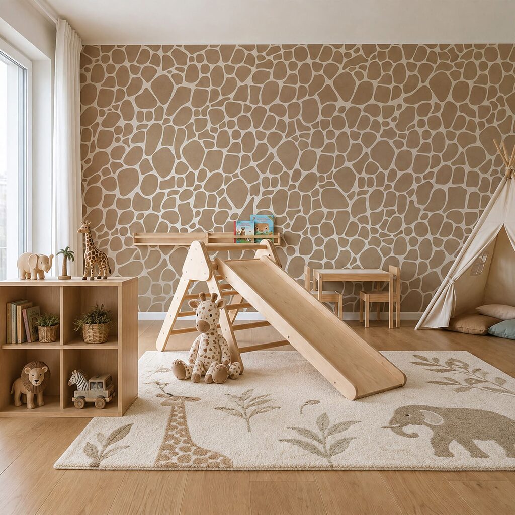 Model din pietre maro și albe