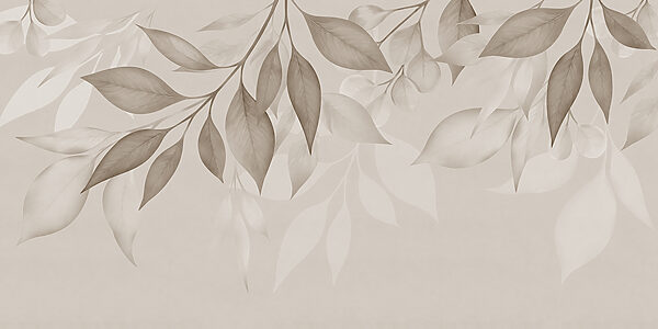 Delicate leaves in soft neutral tones
