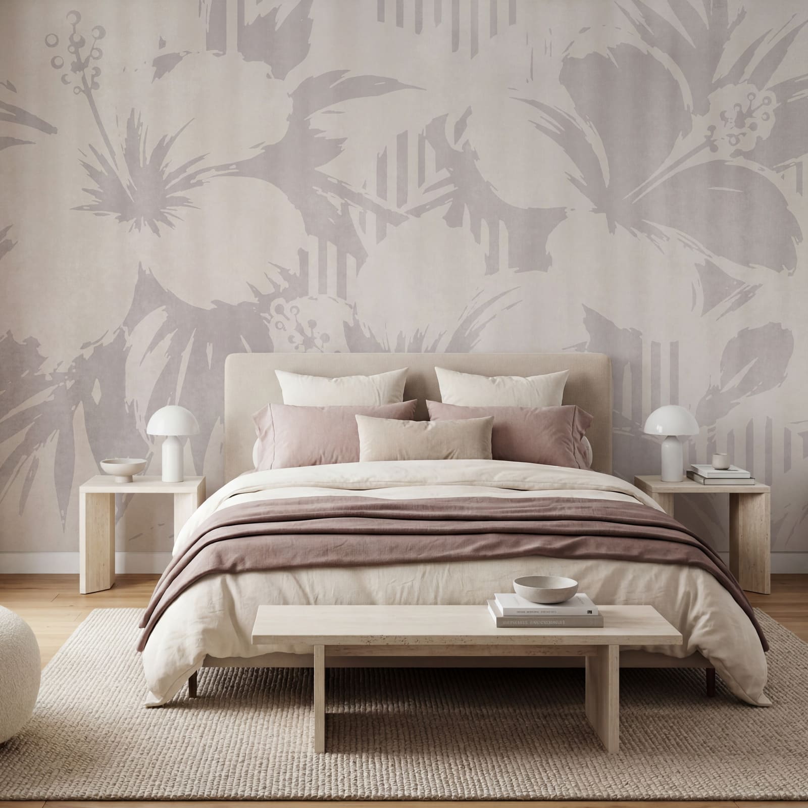 - Motive florale delicate pentru spații liniștite