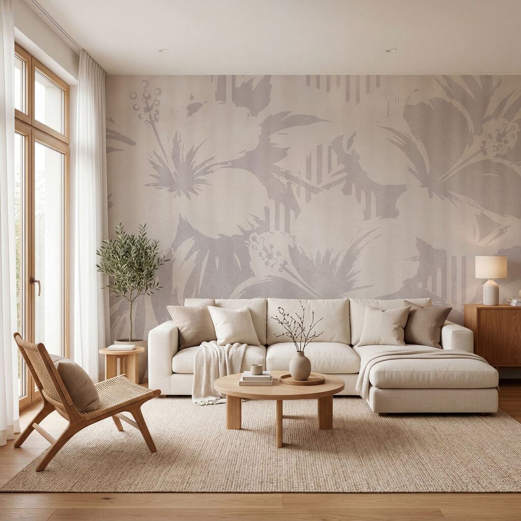 - Motive florale delicate pentru spații liniștite