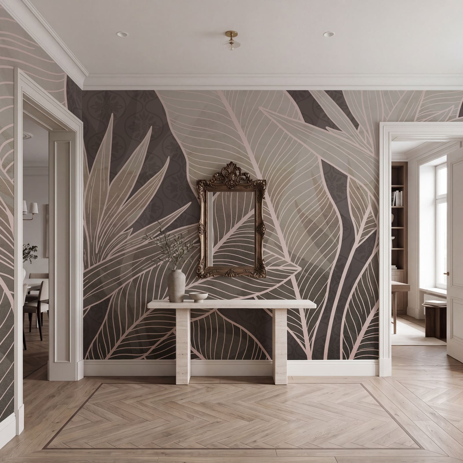 Nuanțe delicate într-o atmosferă botanică elegantă Nuanțe delicate într-o atmosferă botanică elegantă