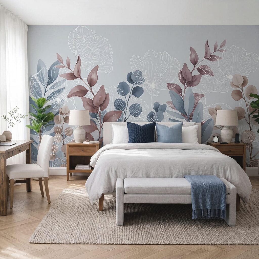 Un design floral elegant, în nuanțe delicate