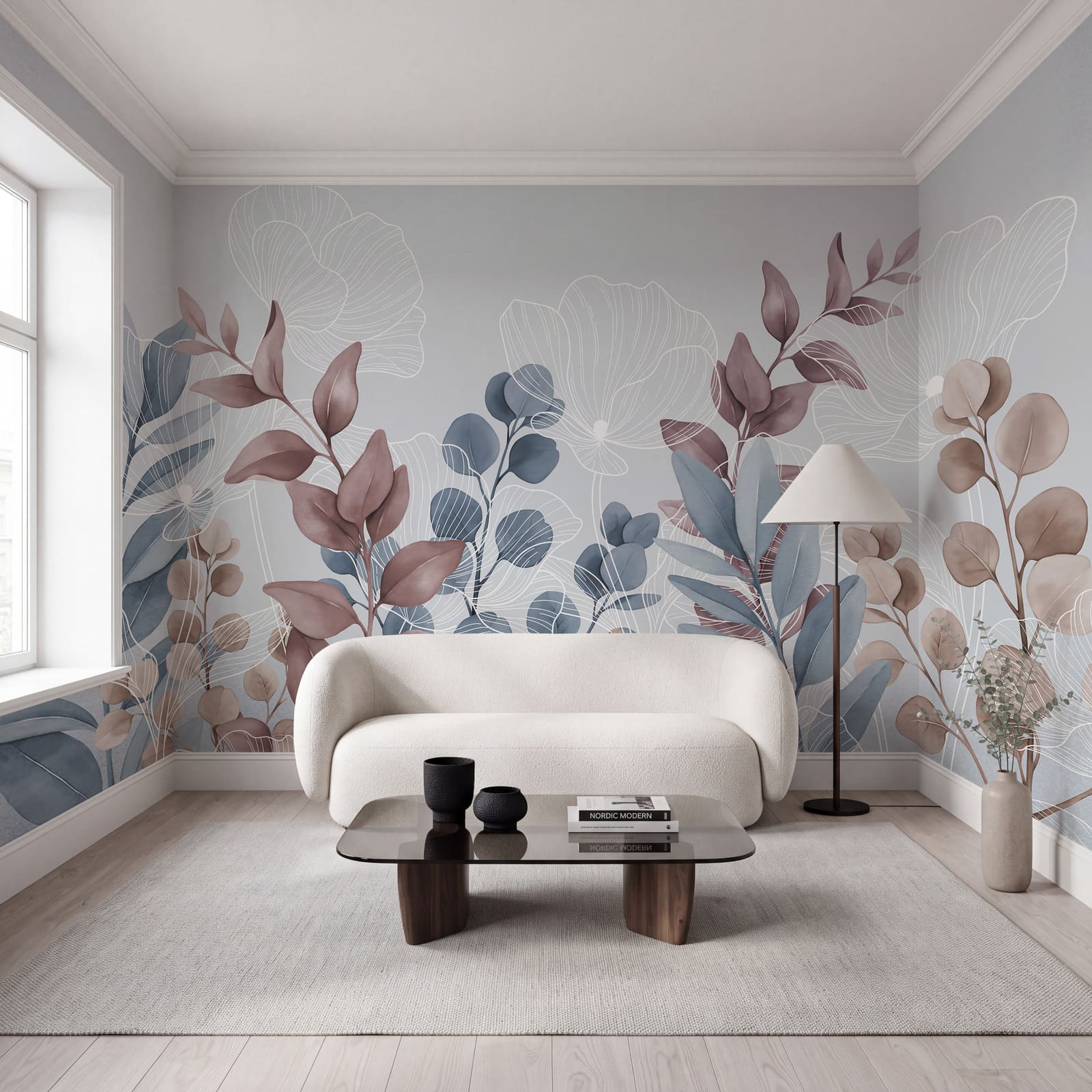 Un design floral elegant, în nuanțe delicate