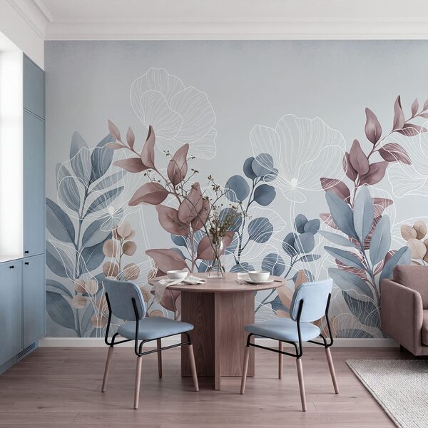 Un design floral elegant, în nuanțe delicate