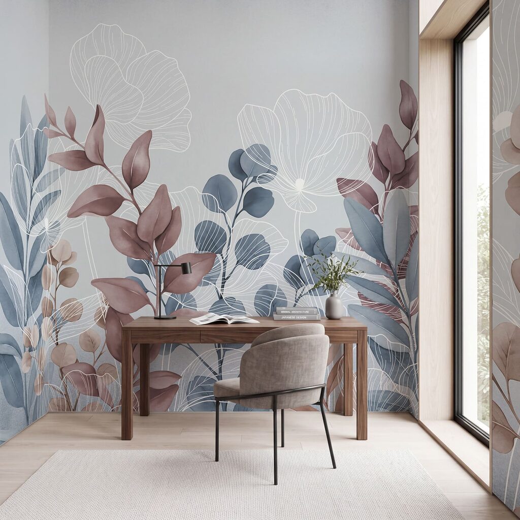 Un design floral elegant, în nuanțe delicate