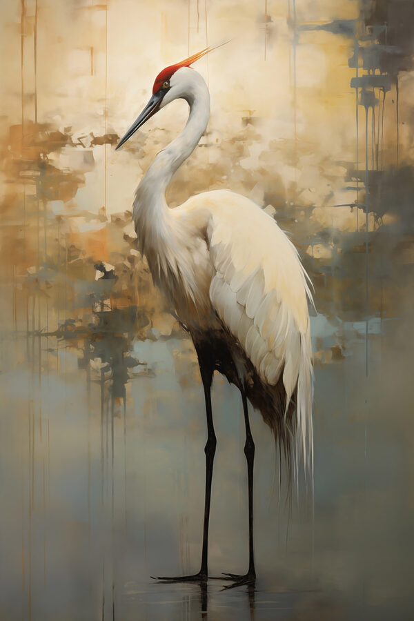 White bird with long legs and a long beak