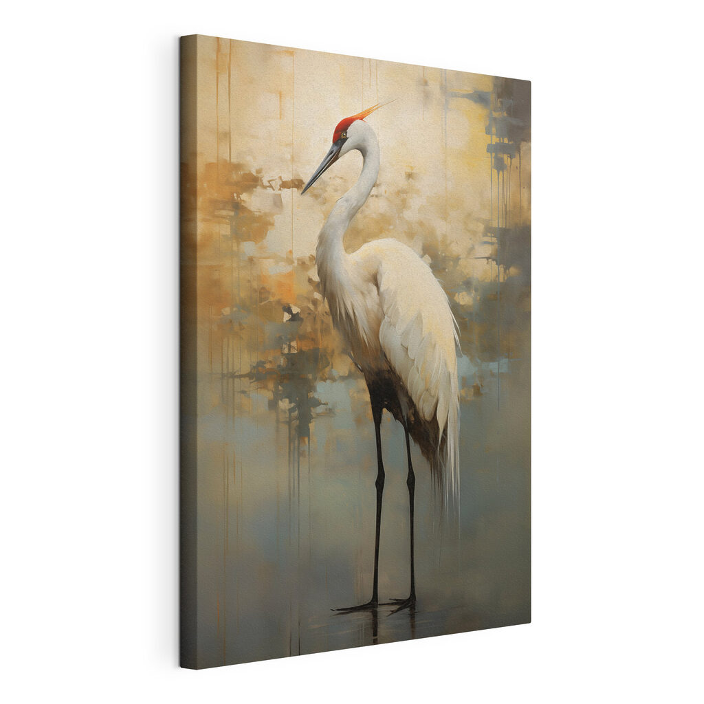White bird with long legs and a long beak