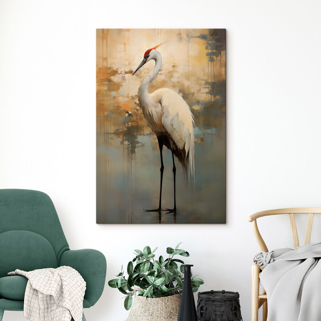 White bird with long legs and a long beak