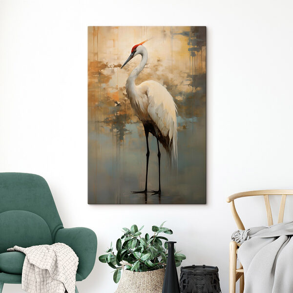 White bird with long legs and a long beak