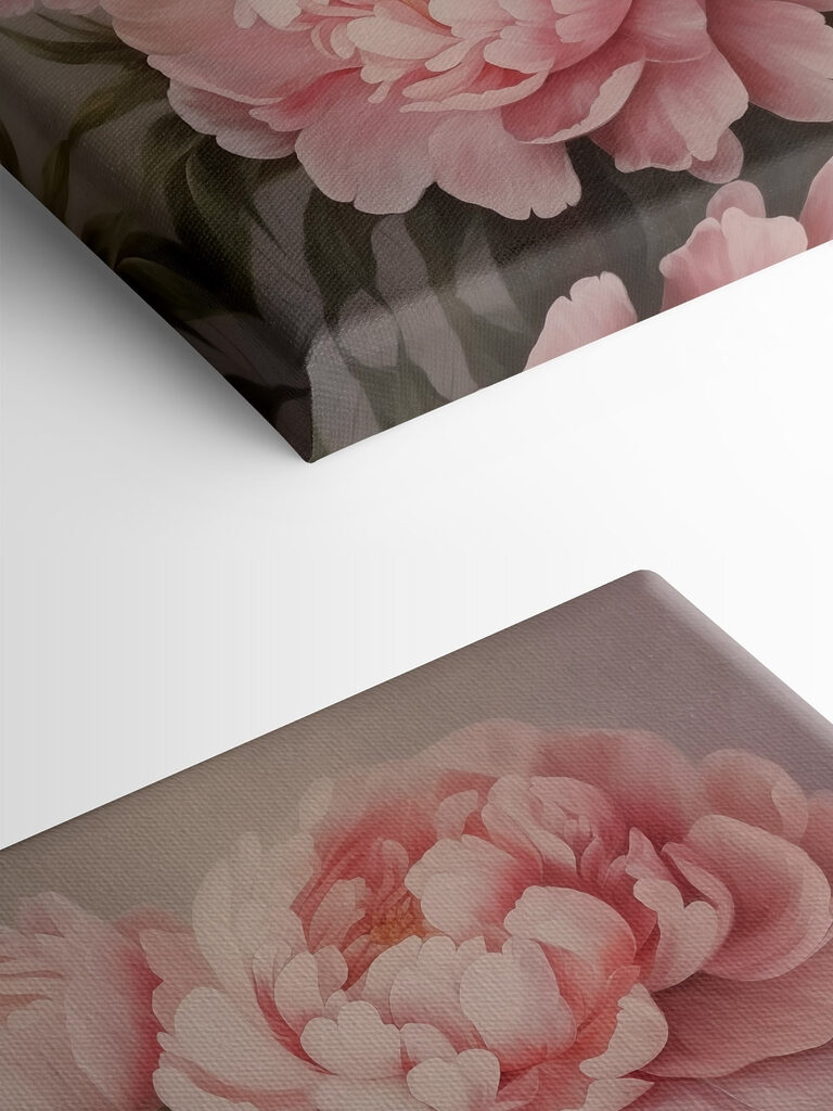 Painting of pink flowers