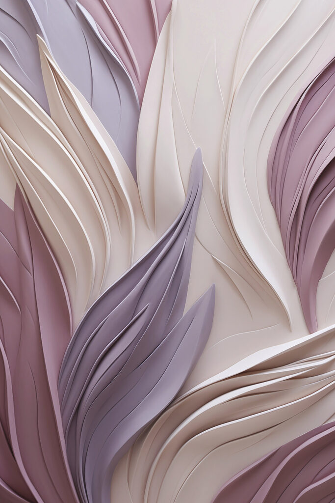 Flowing curves in soft colors