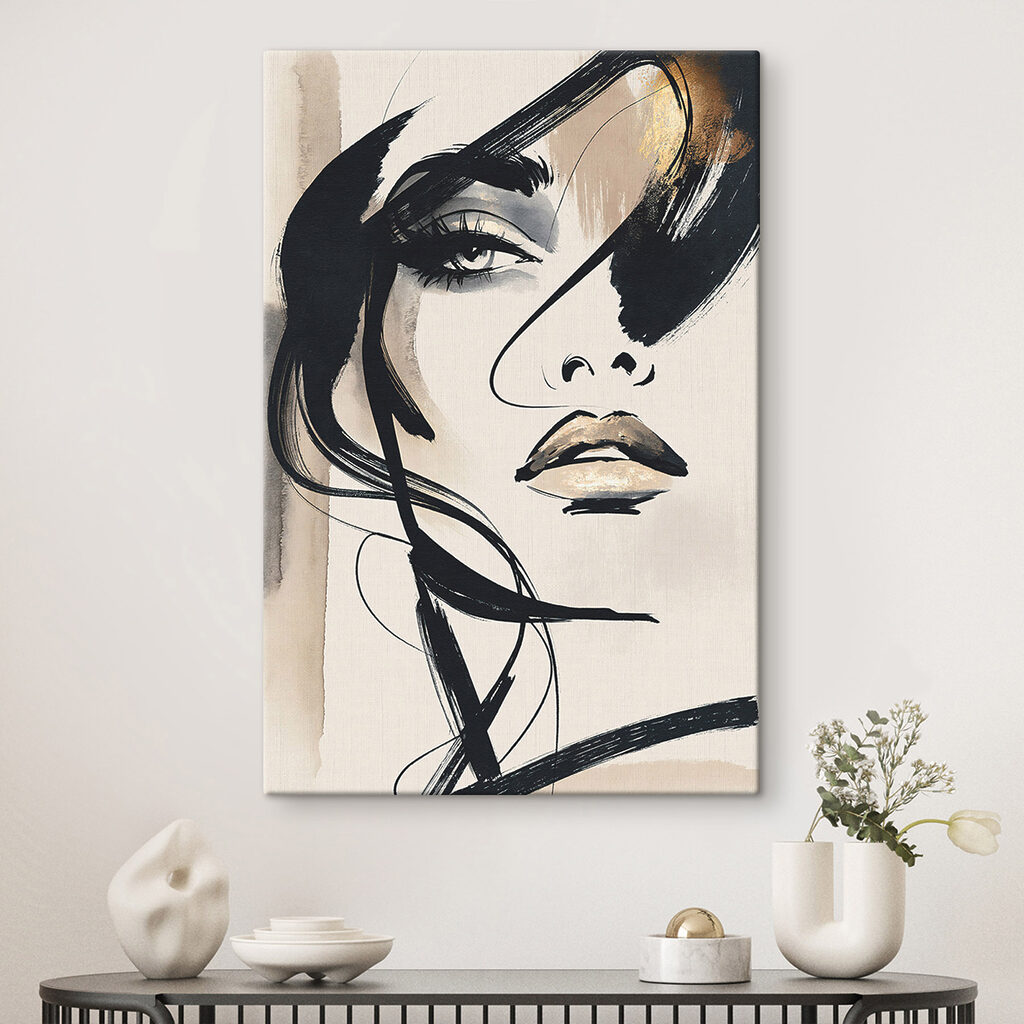 Painting of a woman's face