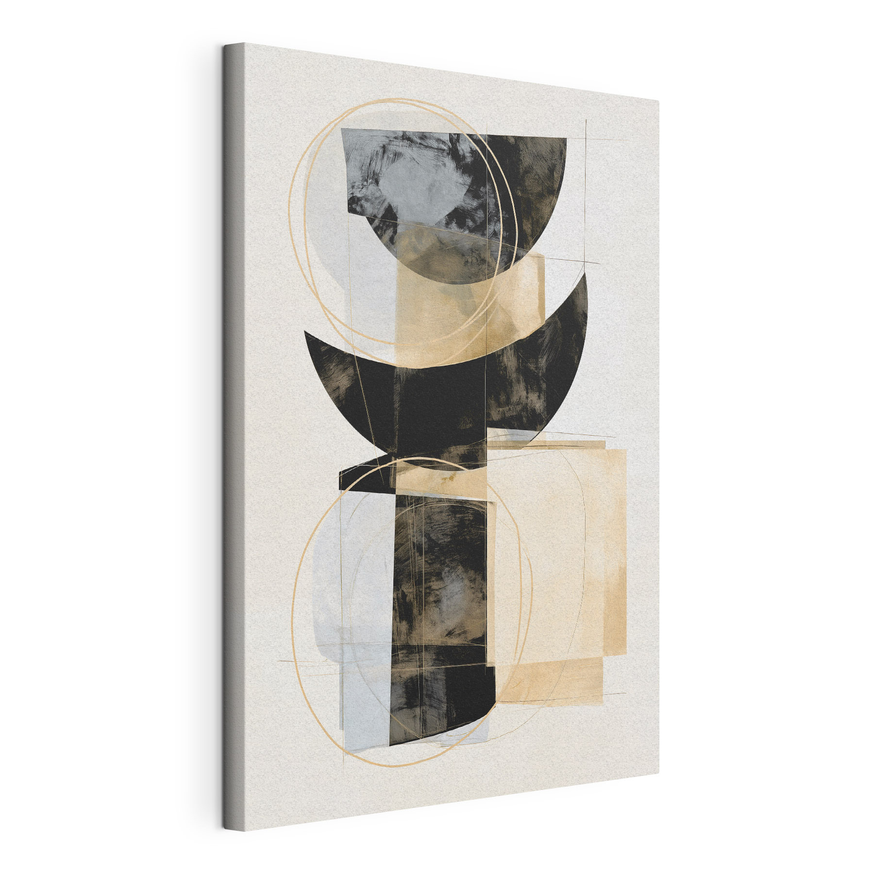 Painting of a group of circles and a circle Painting of a group of circles and a circle