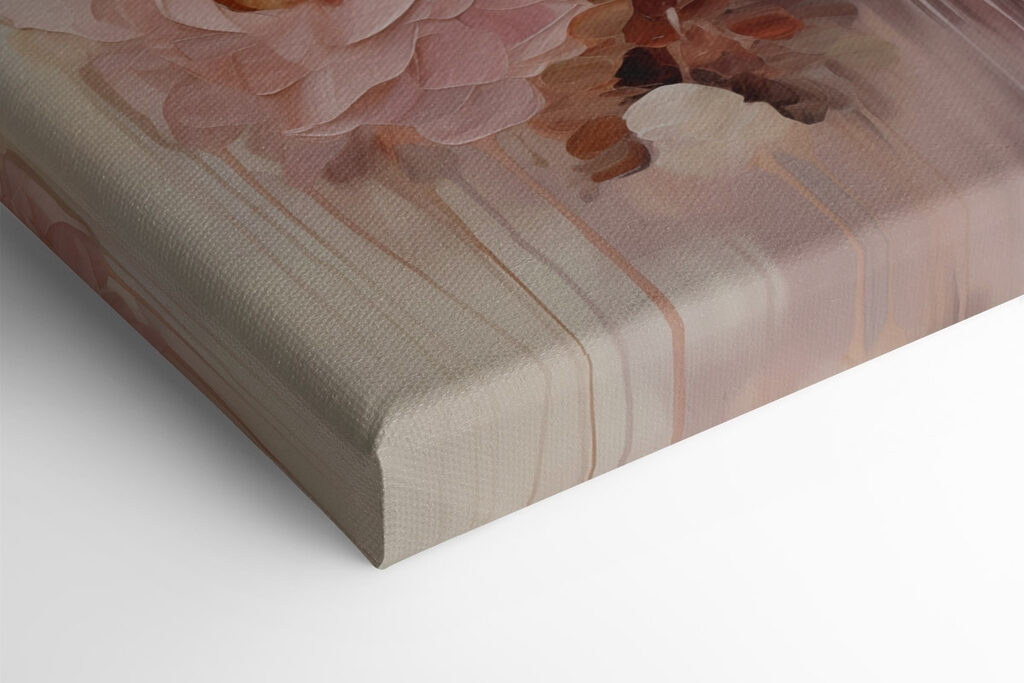 Painting of flowers on a white surface