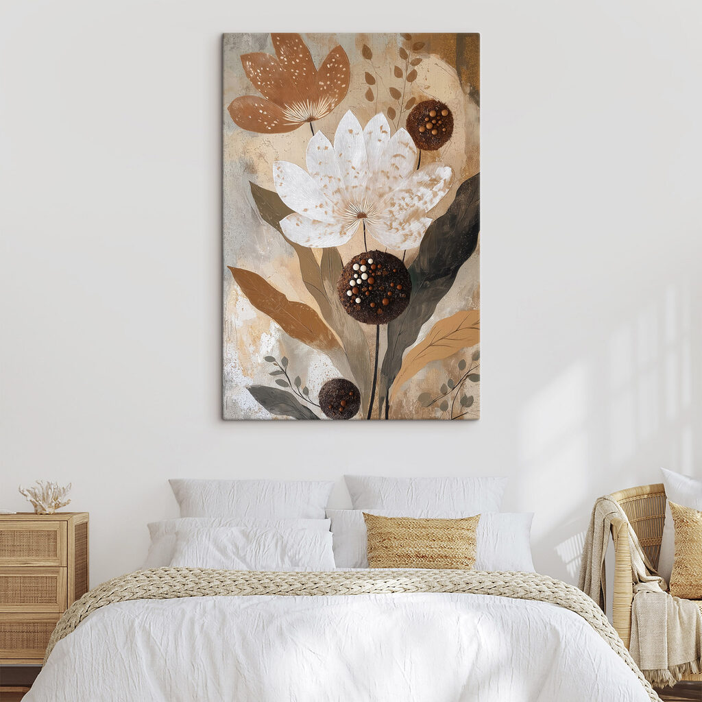 Painting of flowers and leaves Painting of flowers and leaves