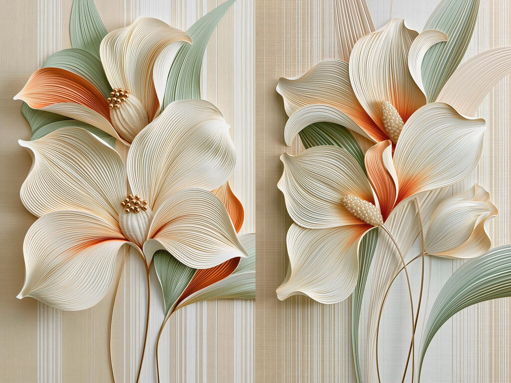 Elegant floral design in soft colors Elegant floral design in soft colors