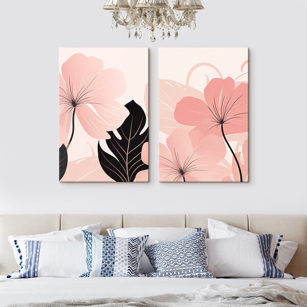 Soft pink blooms with bold leaves Soft pink blooms with bold leaves