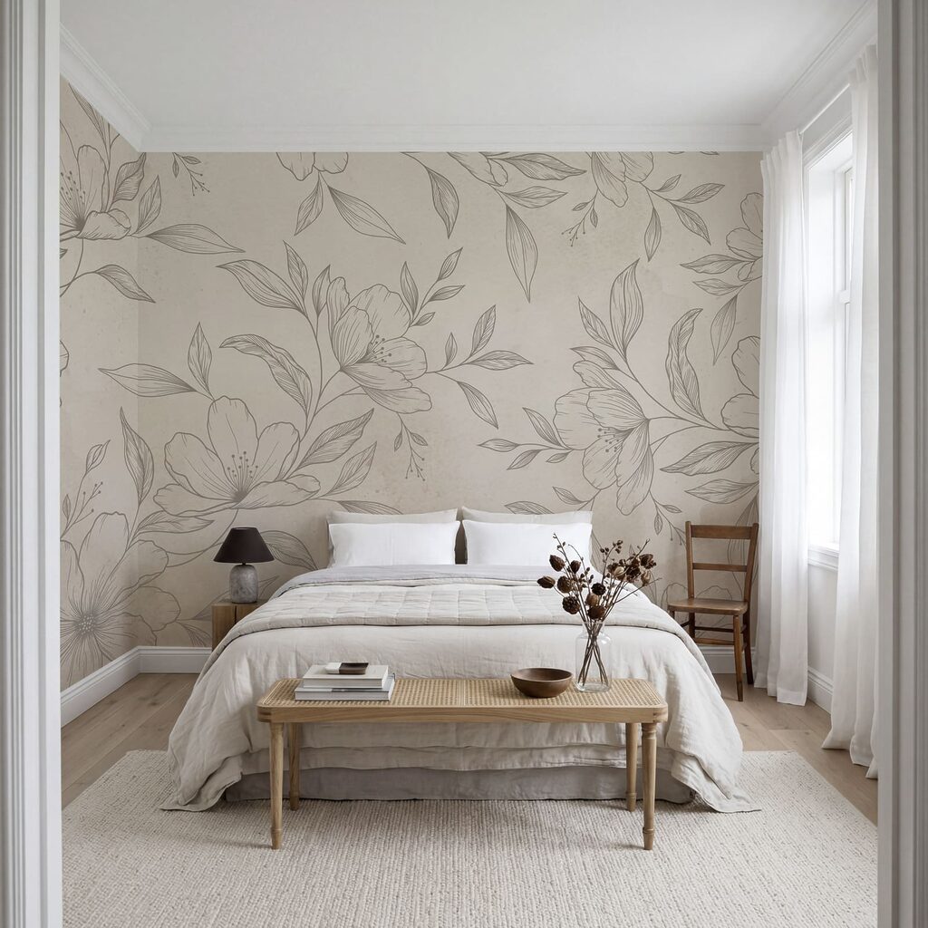 Motiv floral delicat pe un fundal deschis Motiv floral delicat pe un fundal deschis