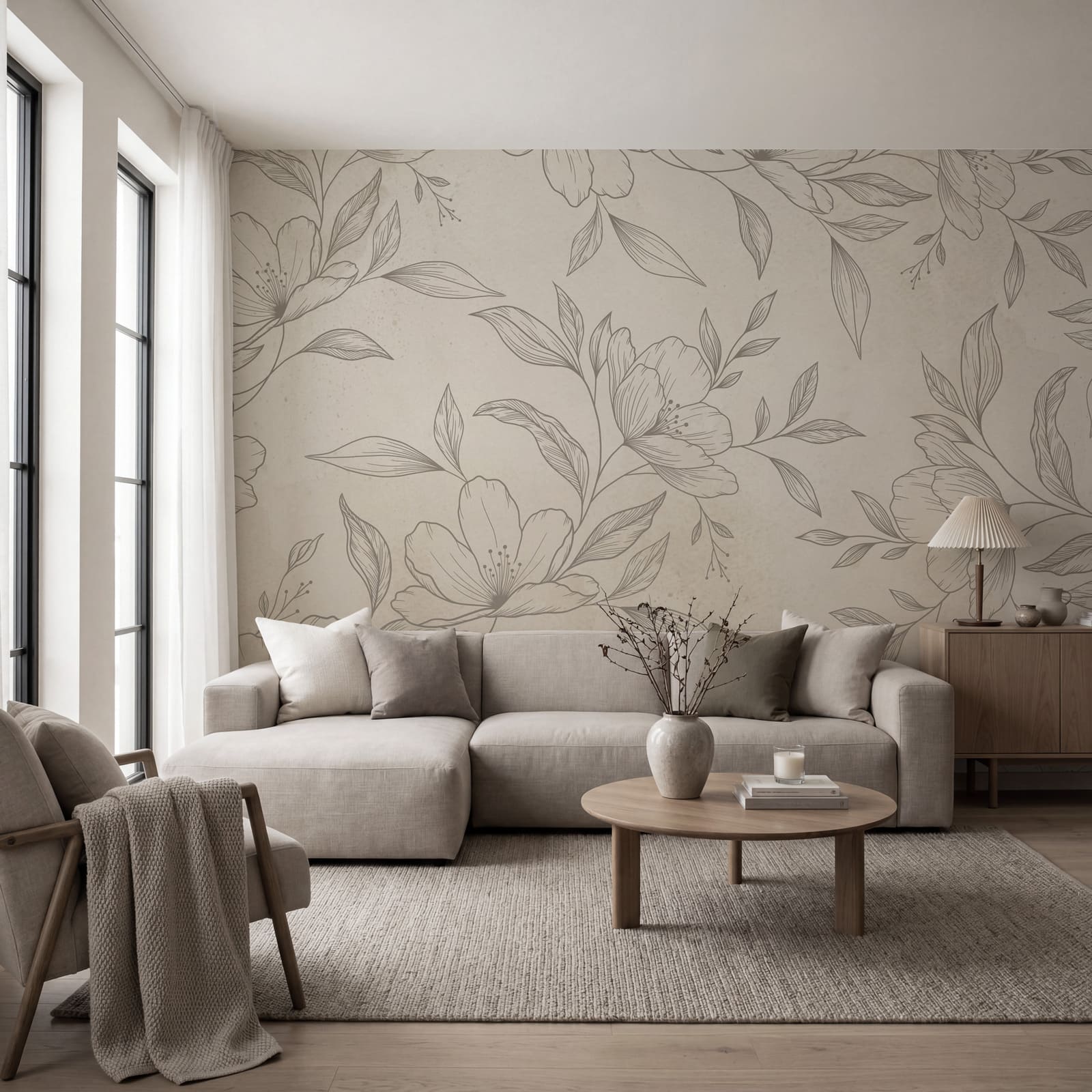 Motiv floral delicat pe un fundal deschis Motiv floral delicat pe un fundal deschis