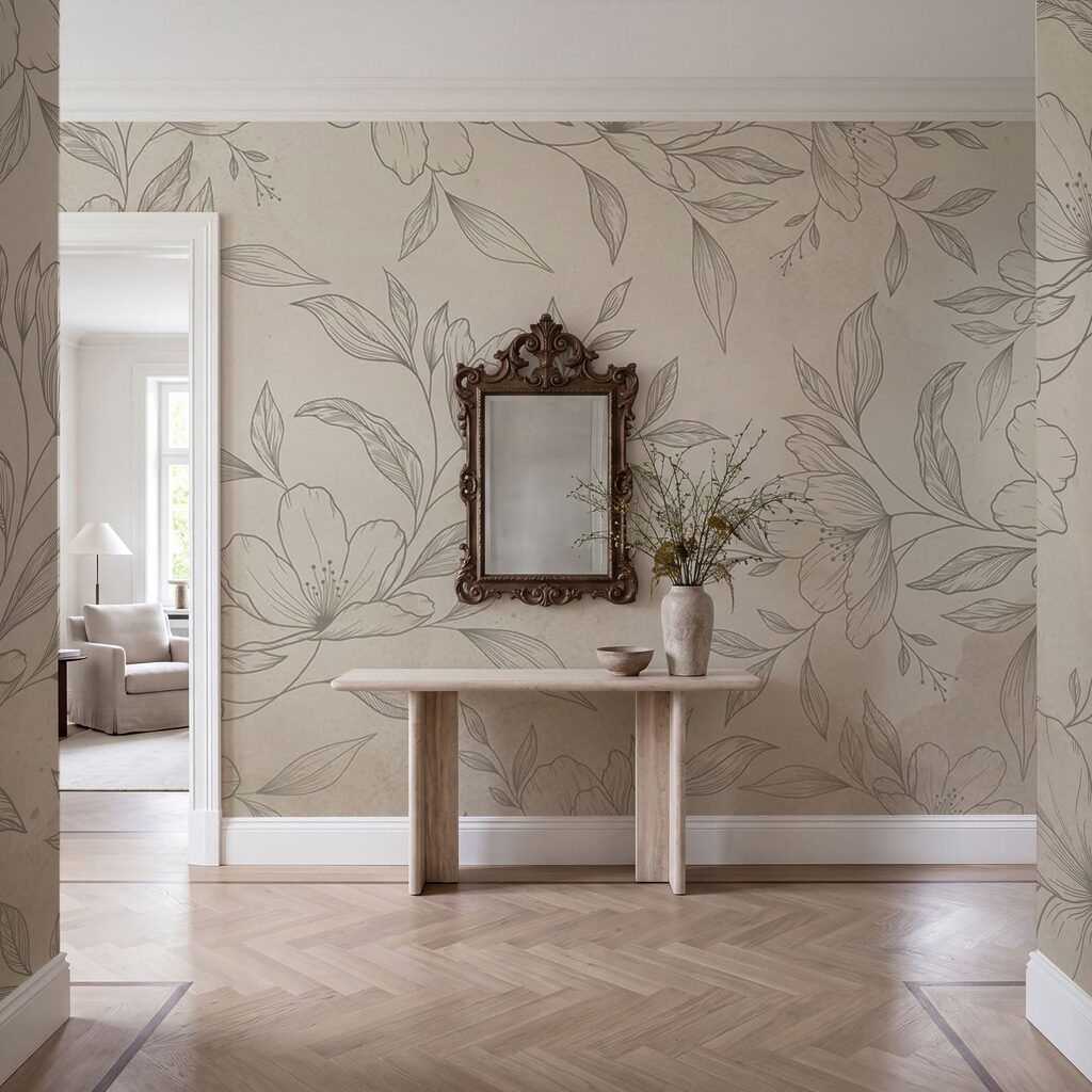 Motiv floral delicat pe un fundal deschis Motiv floral delicat pe un fundal deschis