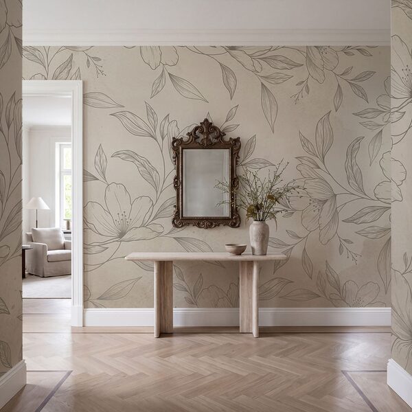 Motiv floral delicat pe un fundal deschis Motiv floral delicat pe un fundal deschis