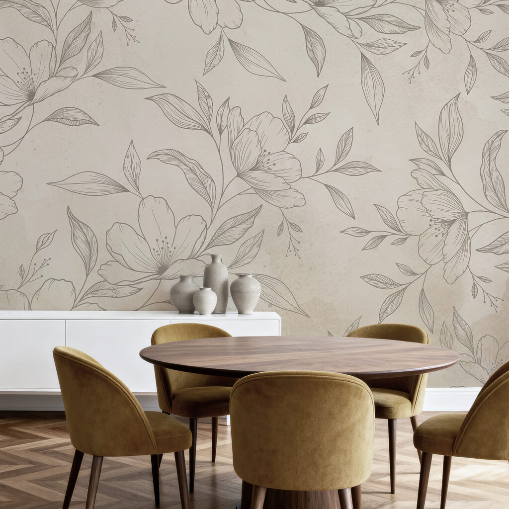 Motiv floral delicat pe un fundal deschis Motiv floral delicat pe un fundal deschis