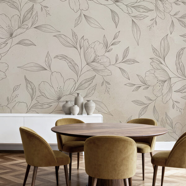 Motiv floral delicat pe un fundal deschis Motiv floral delicat pe un fundal deschis