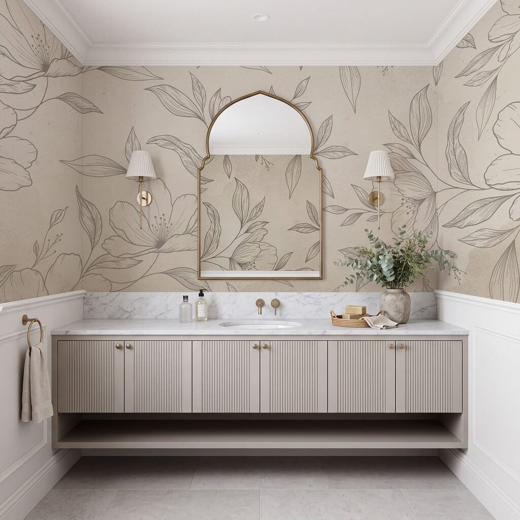 Motiv floral delicat pe un fundal deschis Motiv floral delicat pe un fundal deschis