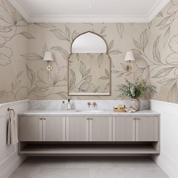 Motiv floral delicat pe un fundal deschis Motiv floral delicat pe un fundal deschis