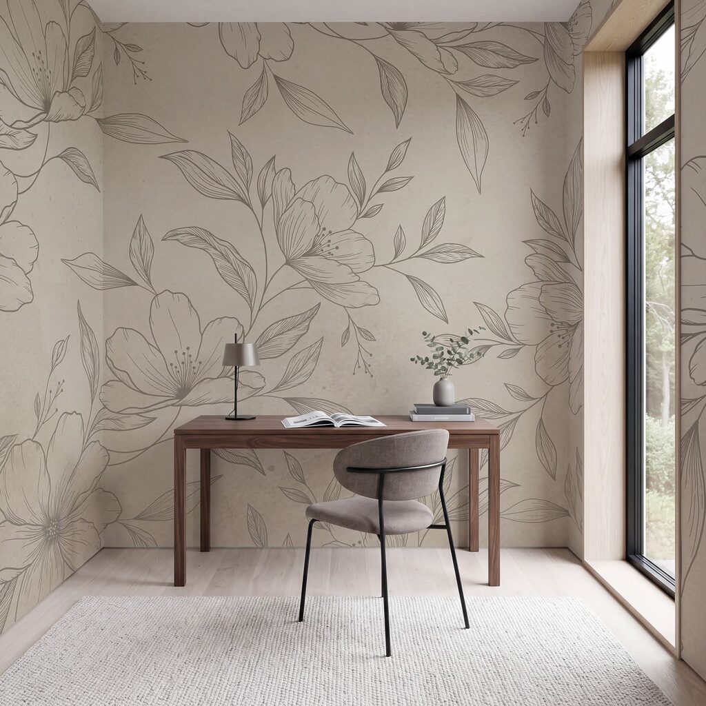 Motiv floral delicat pe un fundal deschis Motiv floral delicat pe un fundal deschis
