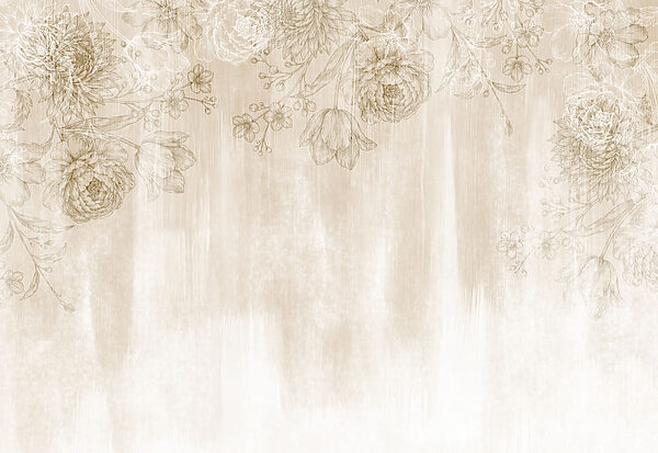 White and brown floral pattern