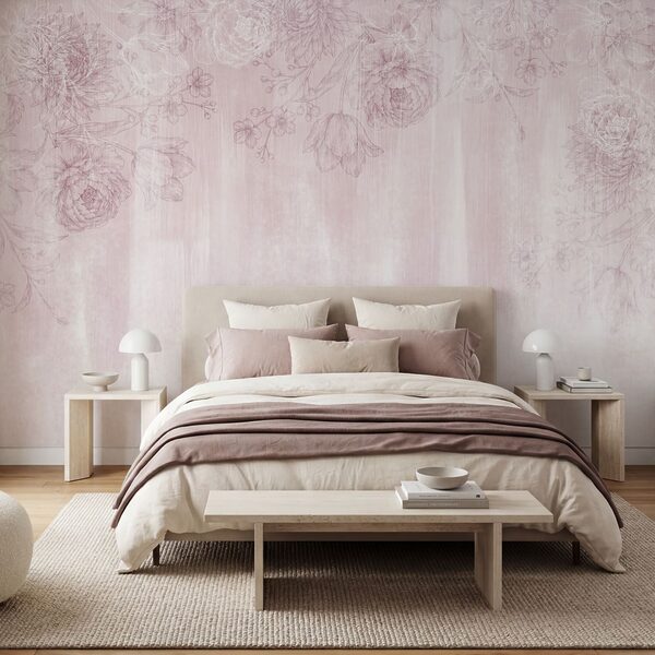 Motiv floral roz și alb Motiv floral roz și alb