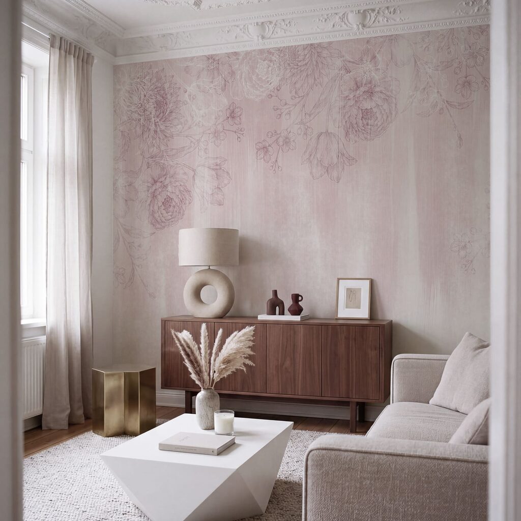 Motiv floral roz și alb Motiv floral roz și alb