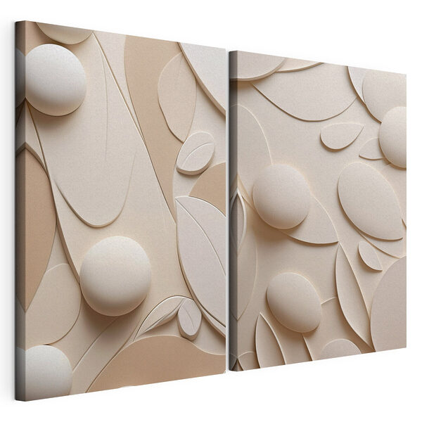 Tablou modular pe pânză Curbe și forme delicate, în armonie