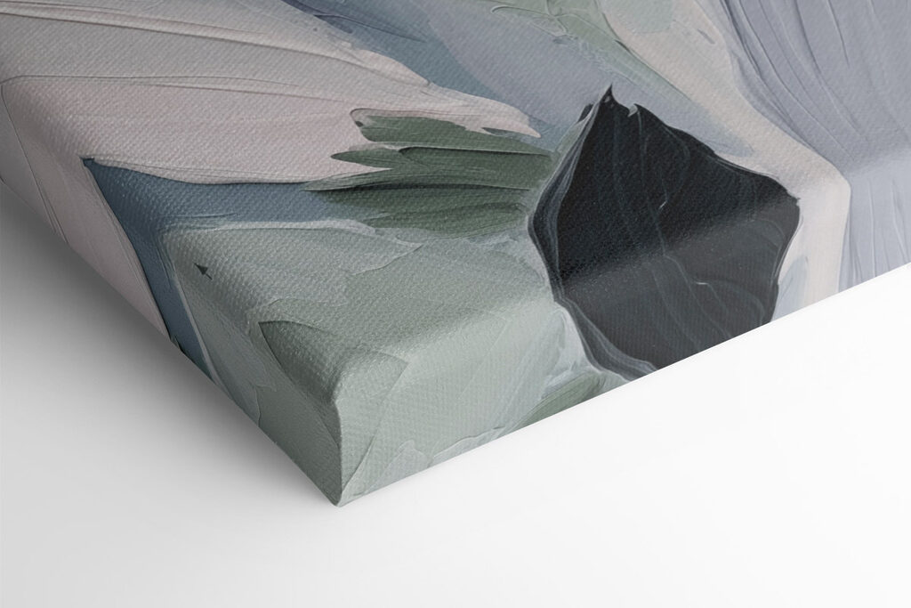 Abstract leaves in soft color palette