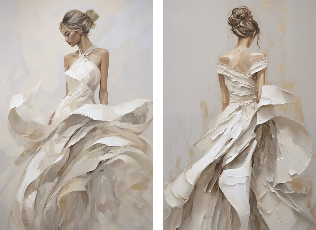 Woman in a white dress Woman in a white dress