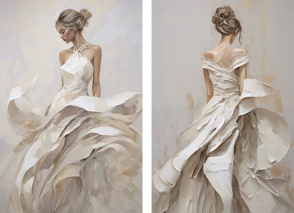 Woman in a white dress Woman in a white dress