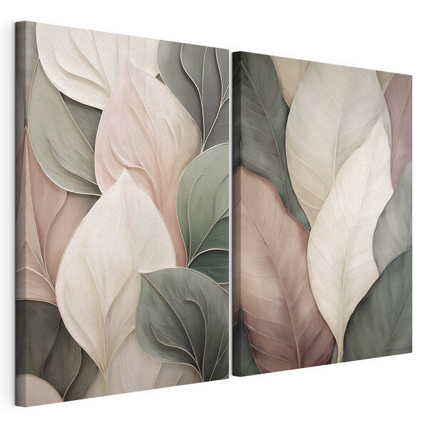 Straturi delicate din paleta naturii Tablou modular pe pânză Straturi delicate din paleta naturii