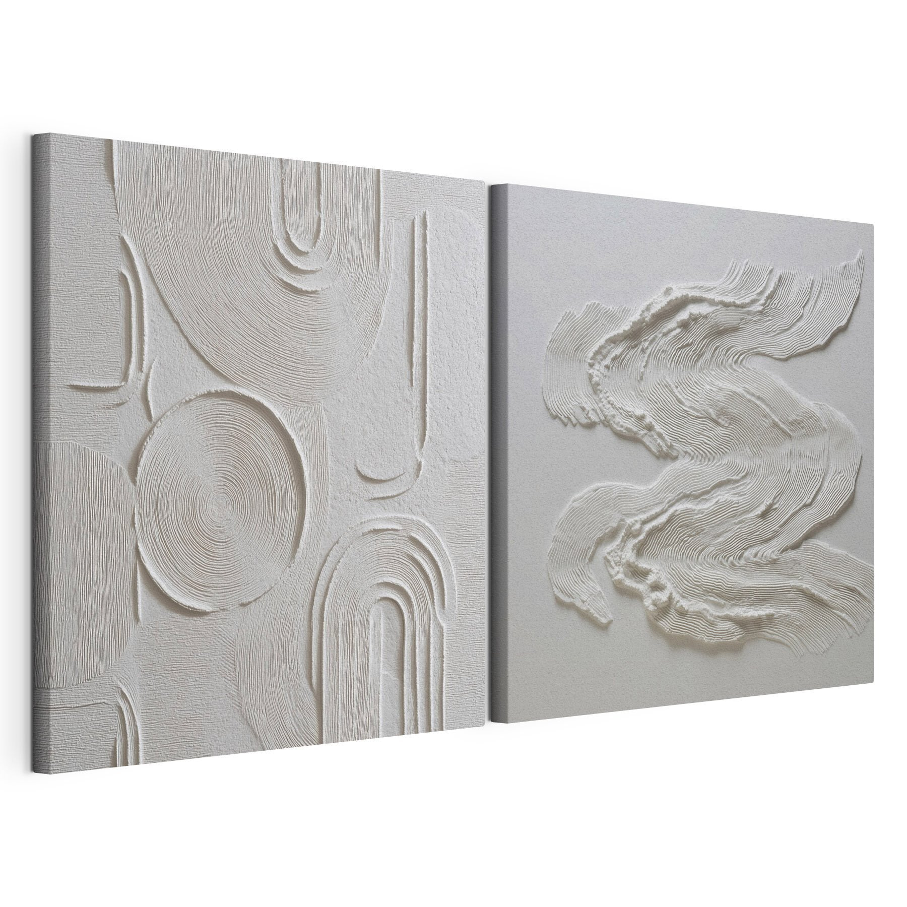 Intricate patterns in soft white tones Intricate patterns in soft white tones