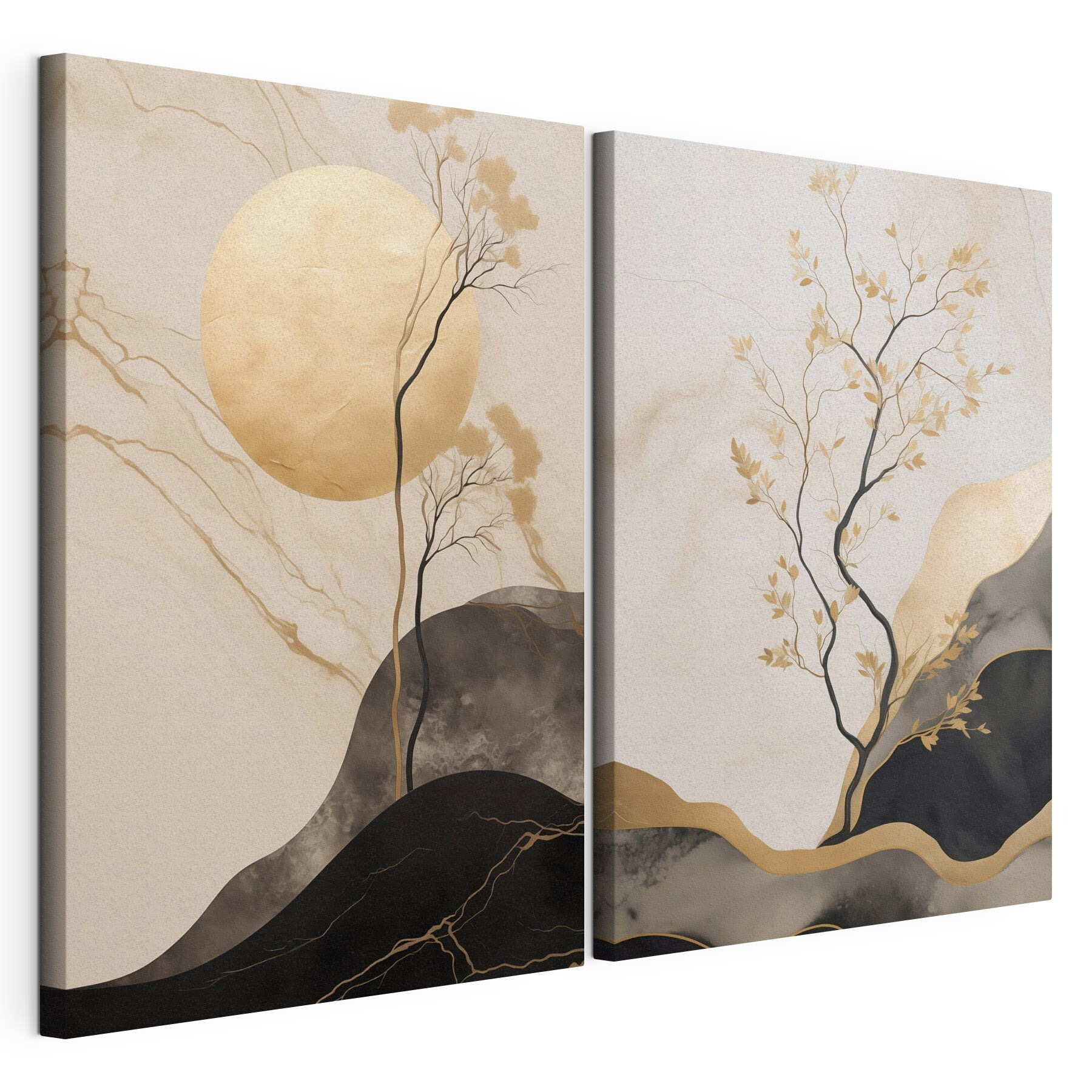 Painting of a tree and moon