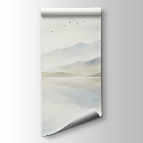 Sailboat on a lake with mountains in the background Sailboat on a lake with mountains in the background