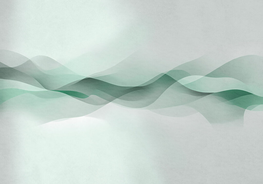 Green and white wavy lines