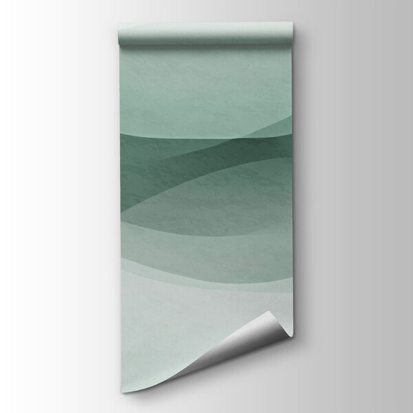 Green and white wavy lines