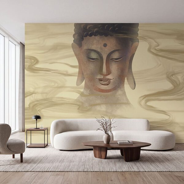Tablou reprezentând un cap de Buddha Tablou reprezentând un cap de Buddha