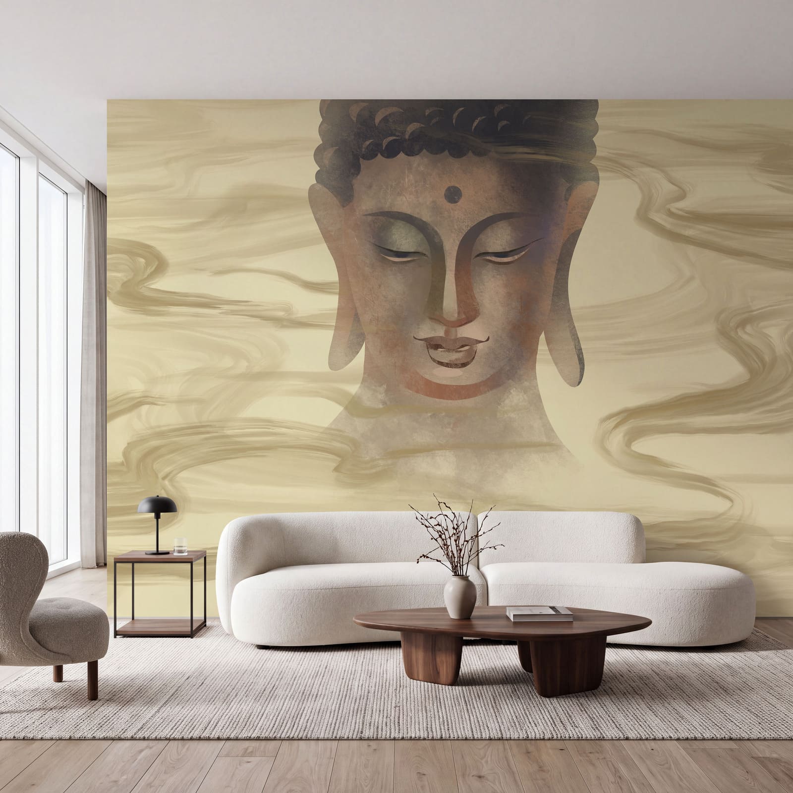 Tablou reprezentând un cap de Buddha Tablou reprezentând un cap de Buddha