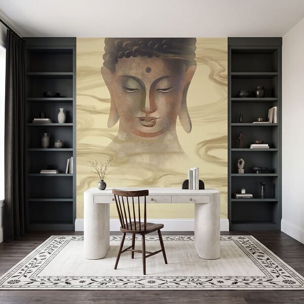 Tablou reprezentând un cap de Buddha Tablou reprezentând un cap de Buddha